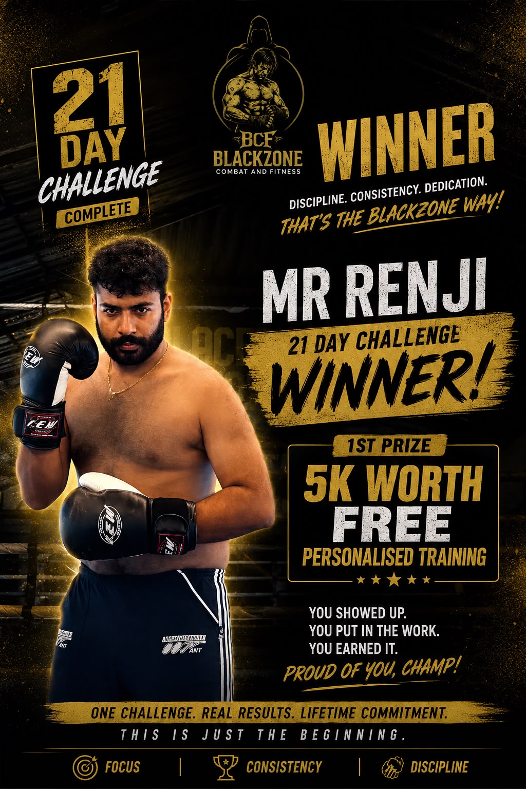 Mr Renji — 21 Day Challenge Winner