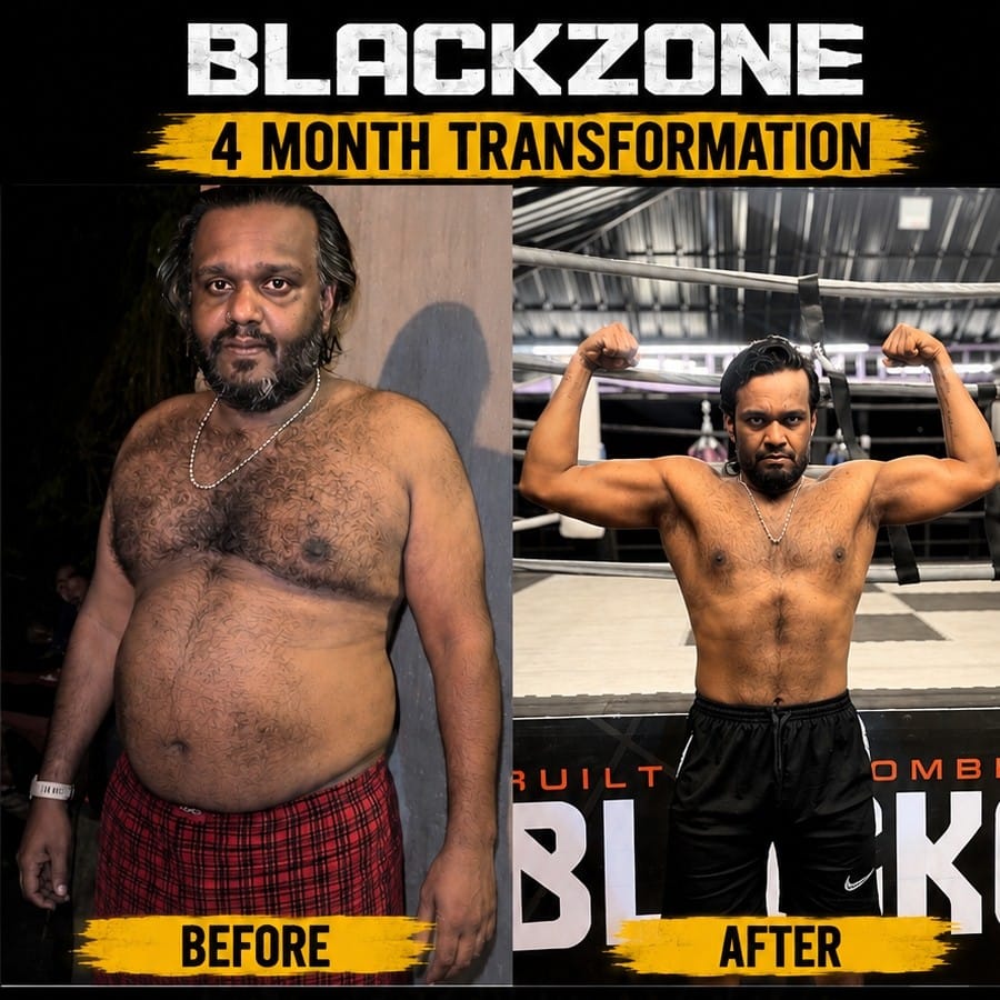 Blackzone 4 month before and after transformation
