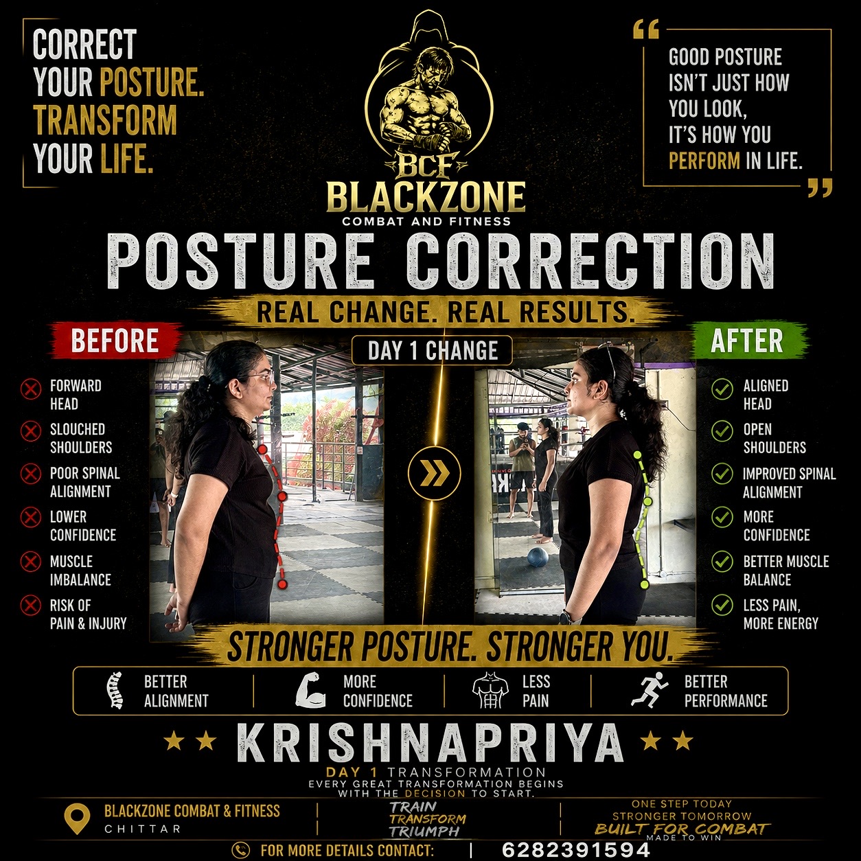 Blackzone posture correction — Krishnapriya